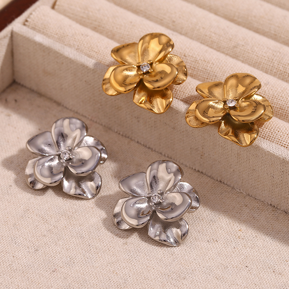 Flower Stainless Steel Earrings