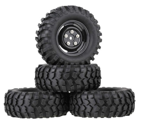 1/10 caucho simulación escalada neumático 4 unids 1,9 pulgadas modelo de coche 96mm D90 F350 SCX10