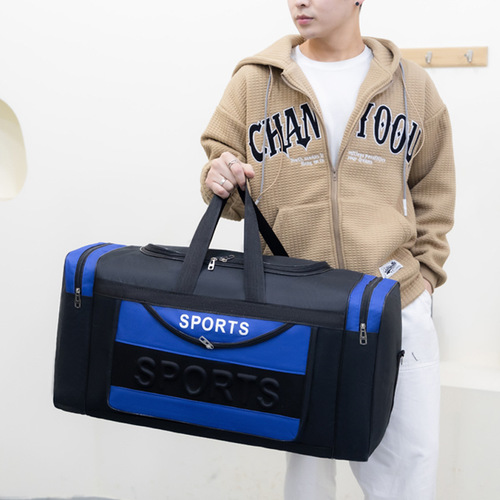 Foldable travel bag with large capacity outdoor bags, hand-held luggage storage bag for women, dry and wet separation fitness bag