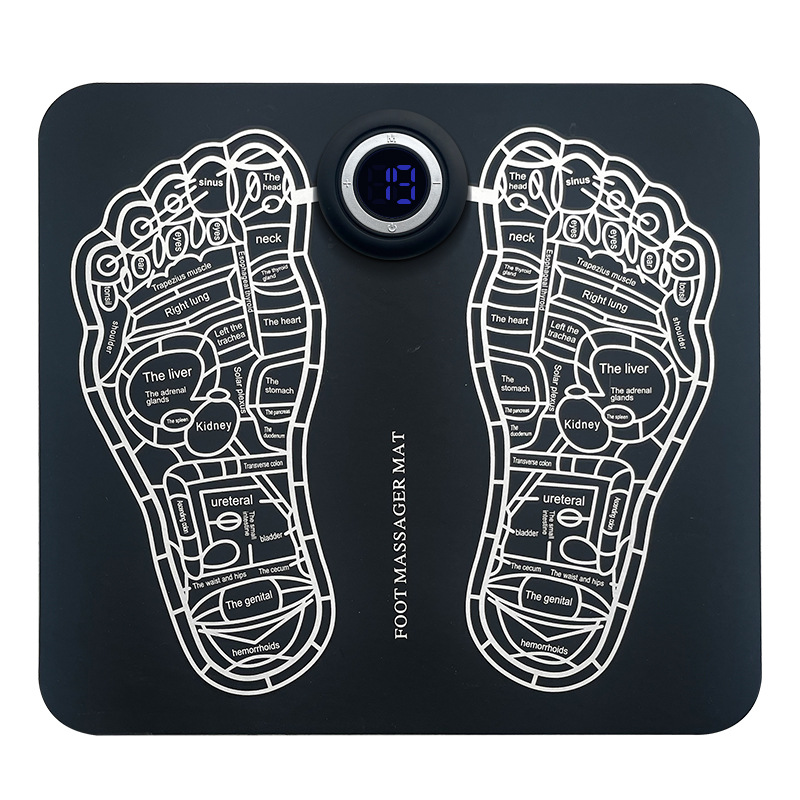 Masajeador de pies EMS con impulsos, almohadilla de fisioterapia, recargable USB