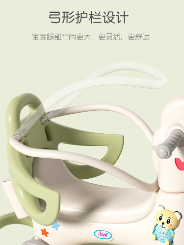 Rocking horse, wooden pony, children's rocking horse, baby slide car, two-in-one multi-functional toy, first birthday gift, small rocking chair horse