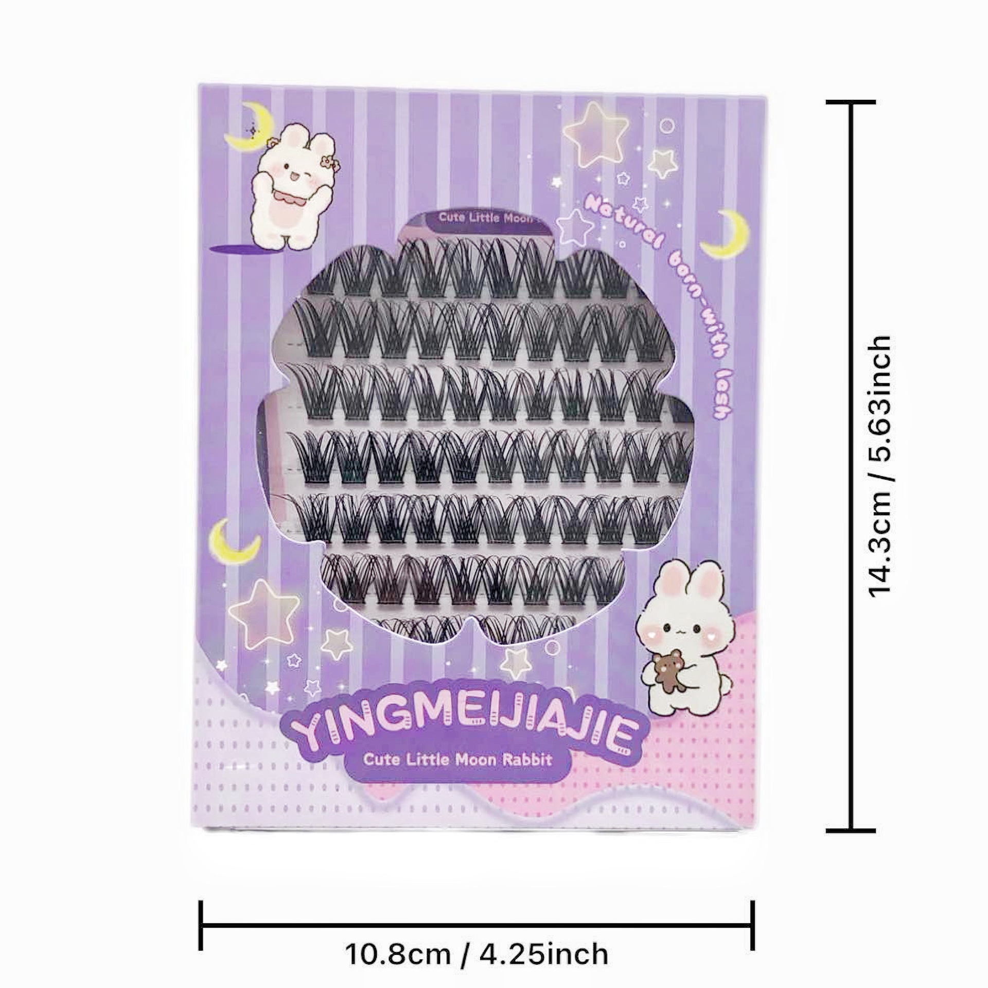 Caja de regalo de pestañas falsas transfronterizas empaque ocho filas YF25 grueso rizado abundante ligero esponjoso sin pegamento pestañas falsas