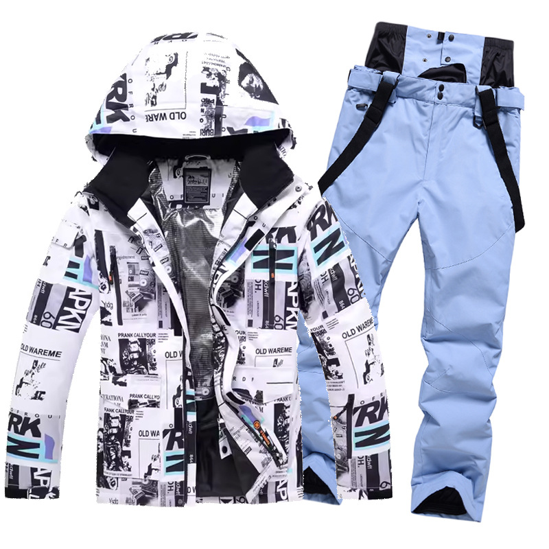 ski suits for men, windproof, waterproof, warm and breathable, one piece delivery, single and double board skiing clothes and pants_voghion.com