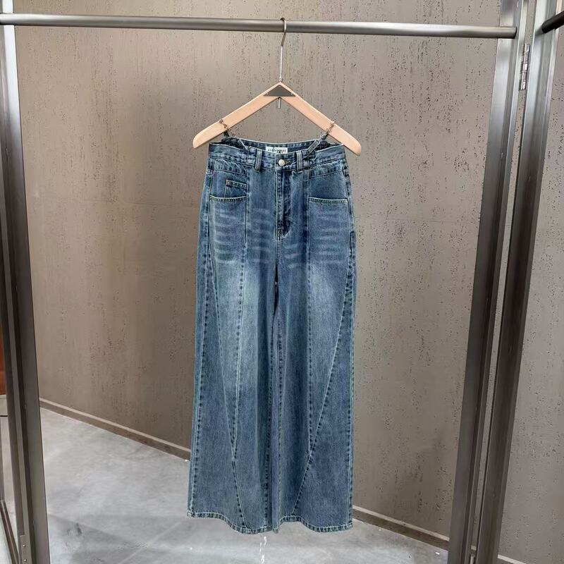 2026 New Cross-Border Style Jeans with Waist Slit, Digital Chain Decoration, and Discreet Design, Sexy Straight-Leg Jeans Ins 2026 New Cross-Border Style Jeans with Waist Slit, Digital Chain Decoration, and Discreet Design, Sexy Straight-Leg Jeans Ins