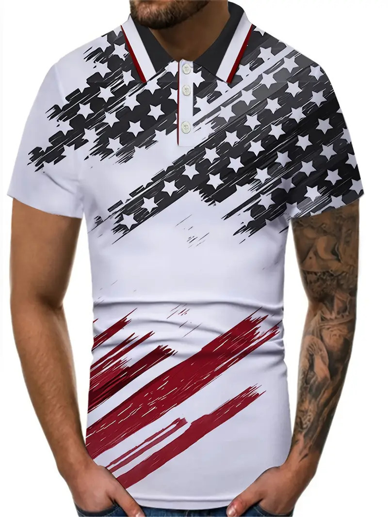 TUME primavera y verano nuevos hombres de manga corta solapa botón polo costura contraste color camisa de fondo MB13