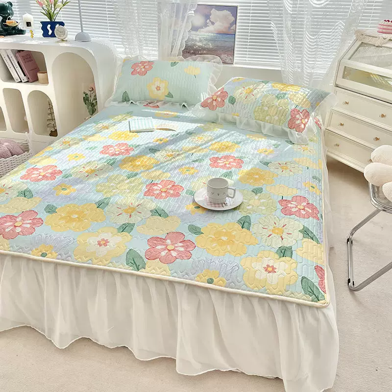 Summer silk mat, set for princess, 3 piece set
