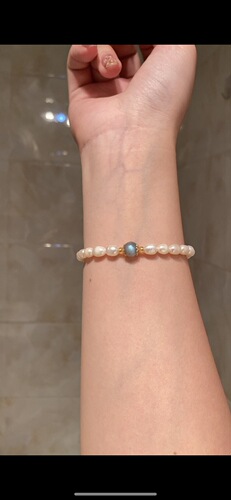 Badu Gold Gray Moonstone Pearl Bracelet Transfer Lucky Love Peach Blossom Couple Gift Hand Accessories