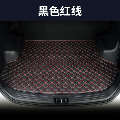 Suitable for Volkswagen Bora Lavida Passat Sagitar Golf Magotan Lingdu Tiguan Car Trunk Mat (Trunk Mat) - black-red-line-flat-edge-model-message-model-year-default-item