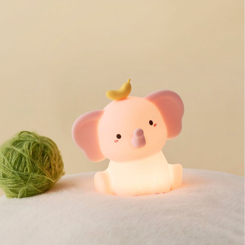Elephant Eye Protection Silicone Lamp Bedroom Bedside Sleep Lamp Atmosphere Cute Night Light USB Charging Model