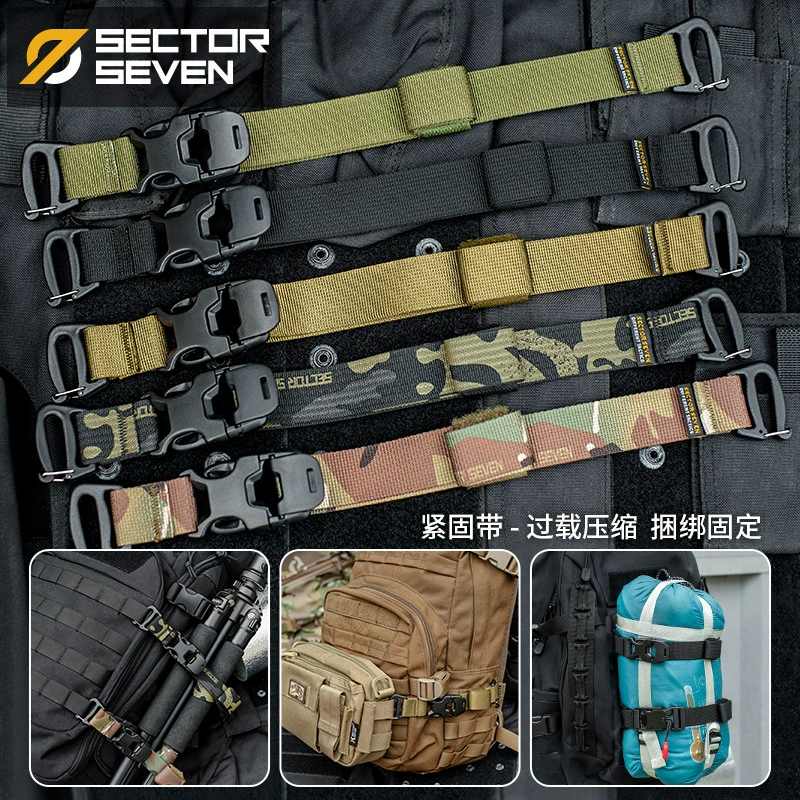 Зона 7, крепежный компрессионный ремень, военные фанаты, уличный рюкзак, внешние предметы, спальный мешок, кронштейн для камеры, усиленный ремень в комплекте