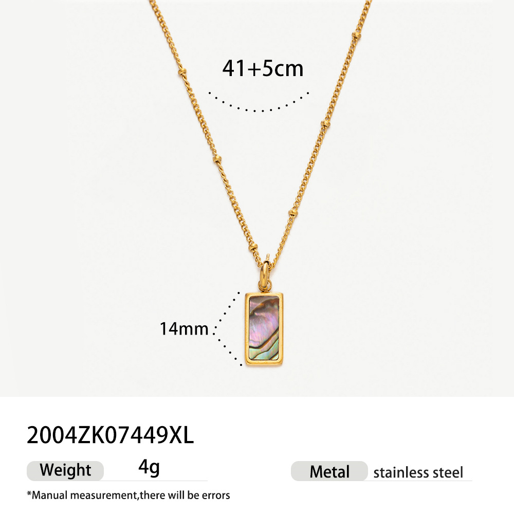 Taena, cerradura de acero inoxidable europea y americana, collar de múltiples capas, cuentas hechas a mano, cadena de clavícula de circón natural, joyería transfronteriza