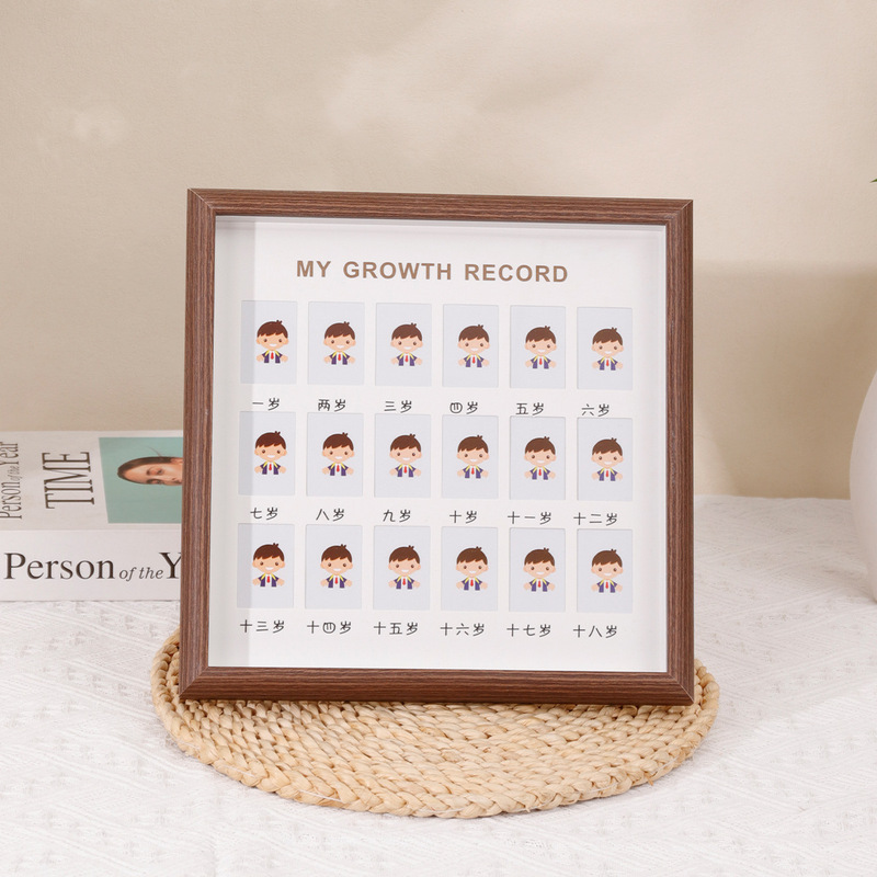 Children's Campus Time Growth Photo Frame, Children's Growth Record, First Anniversary Commemorative Creative Display Stand, Children's Birthday Gift