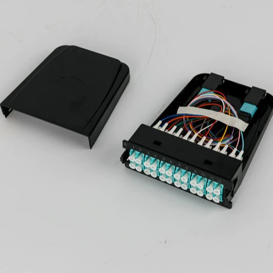 3-MPO 24-портовый модуль OM3-LC, полностью укомплектованный с MPO распределительной рамой для оптоволокна, полностью укомплектованный оптовый прибор для серверной комнаты