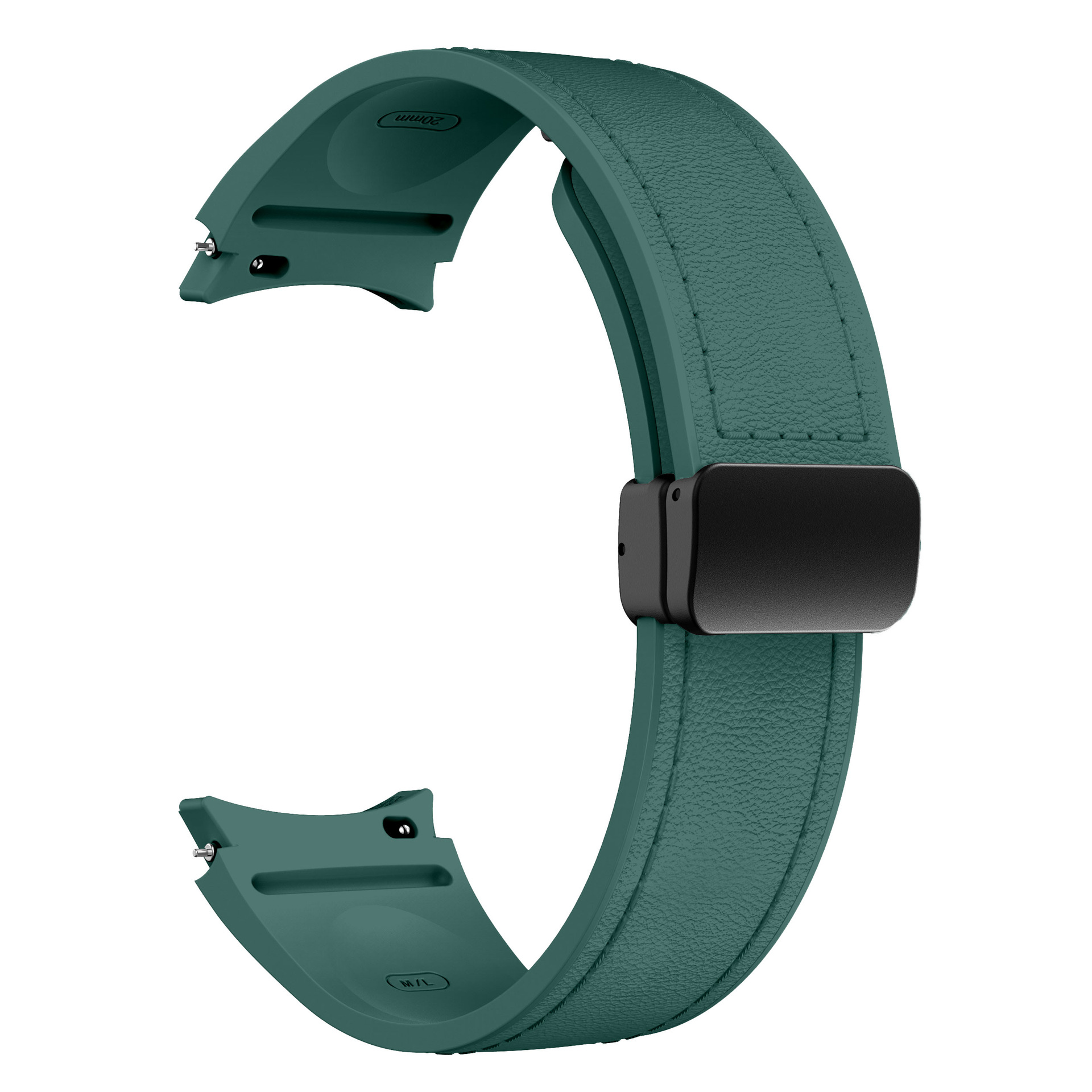 Aplicable a Samsung Galaxy Watch watch6/5/4 cuero de silicona hebilla magnética 20mm Correa inteligente