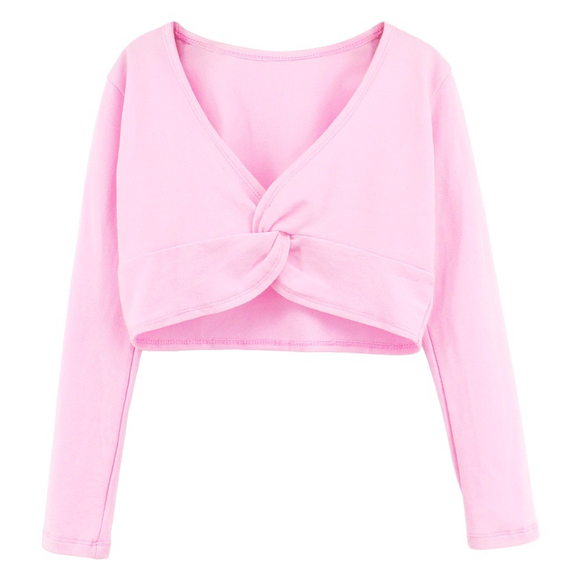 Ropa de baile para niños chal top de manga larga primavera abrigo pequeño para Niñas Ropa de práctica de baile para Niñas Ropa de rendimiento