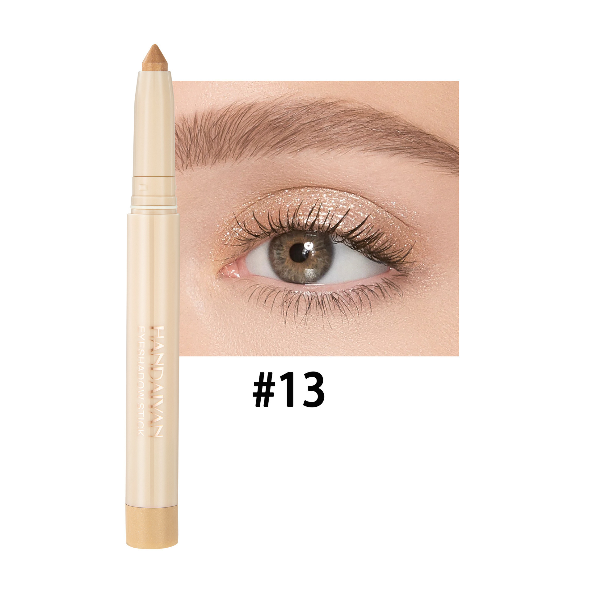 Handaiyan venta transfronteriza caliente, Han Qiang, club nocturno de maquillaje, lápiz de sombra de ojos de seda de seda de doble propósito, barra de lápiz de delineador de ojos cortable image 18