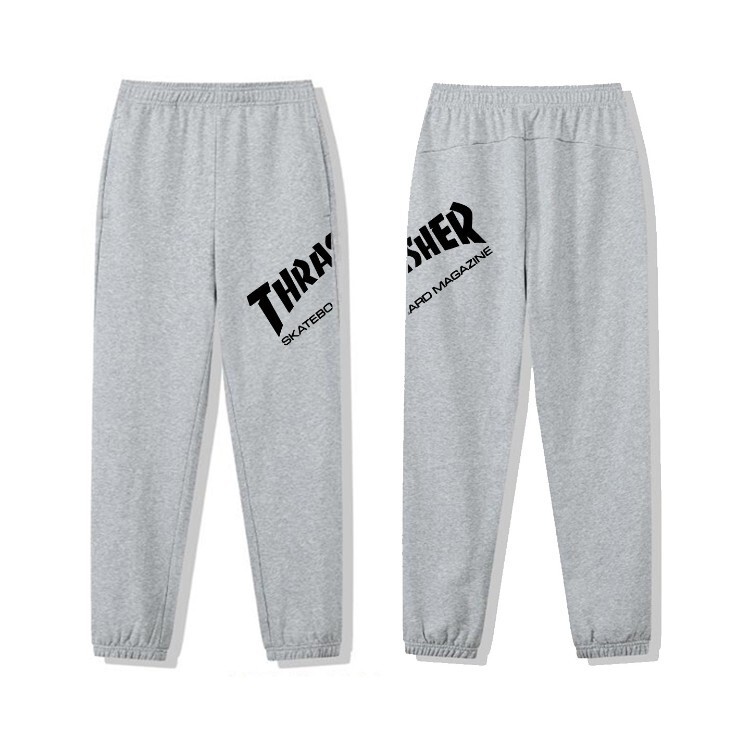 Thrasher Flame Casual Pants 2026 New Model Unisex Loose Thickened Fleece Sweatpants Sports Joggers