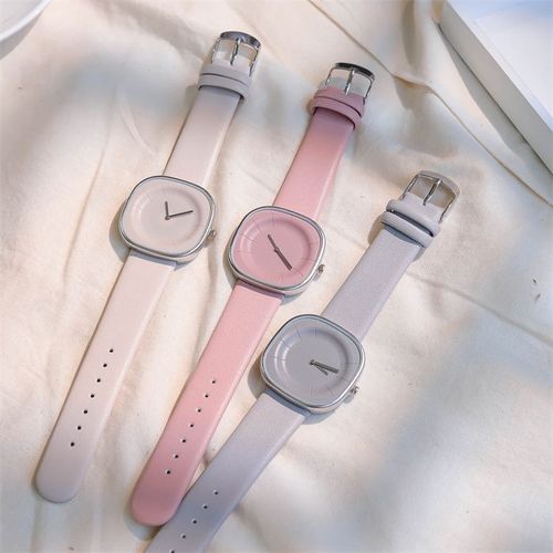 Korean Minimalist Design Women's Student Cross-border Niche Square High Fashion Creative Couple's Watch