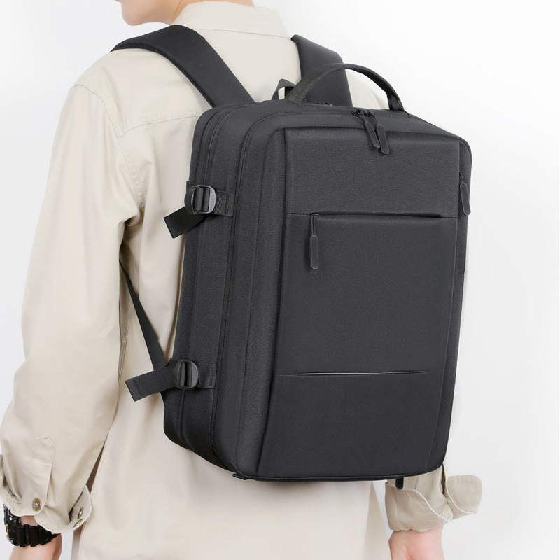 Mochila para computadora de viaje de negocios multicapa, bolso de viaje de gran capacidad y escalable, mochila de viaje simple y versátil