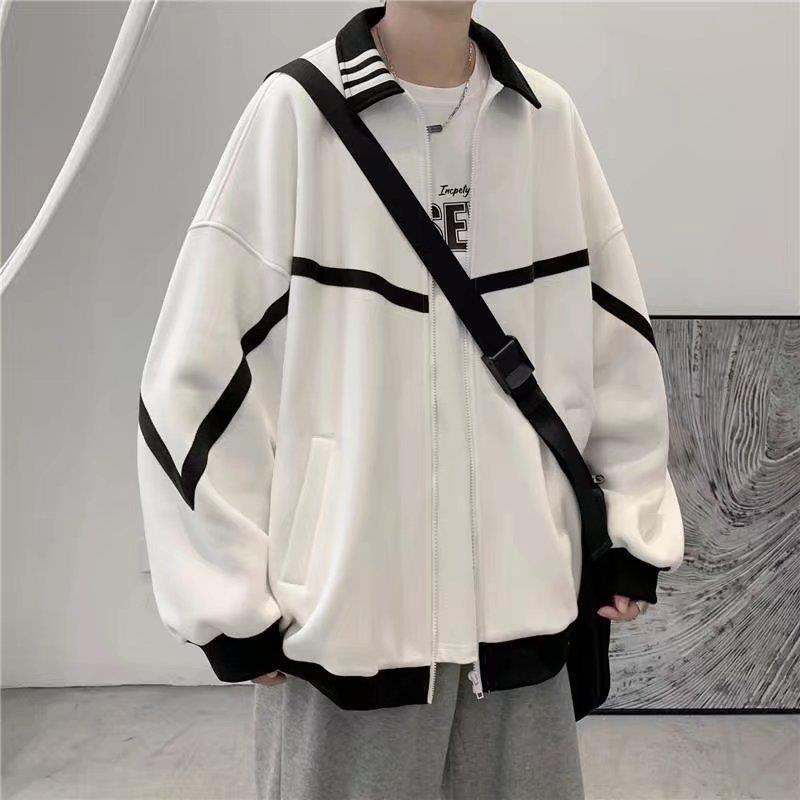 Korean style men's jacket high-grade ins trendy spring and autumn jacket casual loose jacket trendy brand trendy autumn baseball uniform Korean style men's jacket high-grade ins trendy spring and autumn jacket casual loose jacket trendy brand trendy autumn baseball uniform