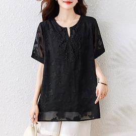 蕾丝衫雪纺衫;连衣裙;大码衬衫