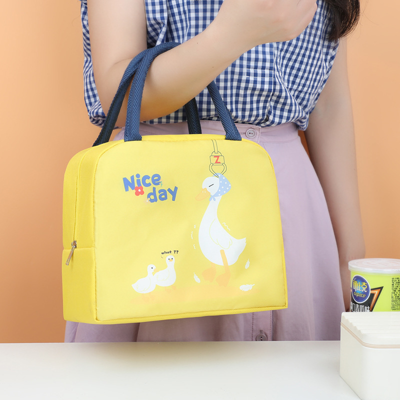 Nueva bolsa de almuerzo bolsa de almuerzo de dibujos animados bolsa de almuerzo portátil con comida bolsa de almuerzo para ir al trabajo bolsa de aislamiento escolar viaje al aire libre hielo me