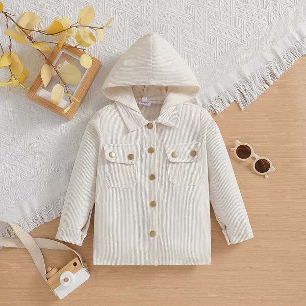 SAMGAMI BABY Cross-border Foreign Trade Children's Wear Boy's Coat Spring and Autumn Casual Long Sleeve Corduroy Hooded Top