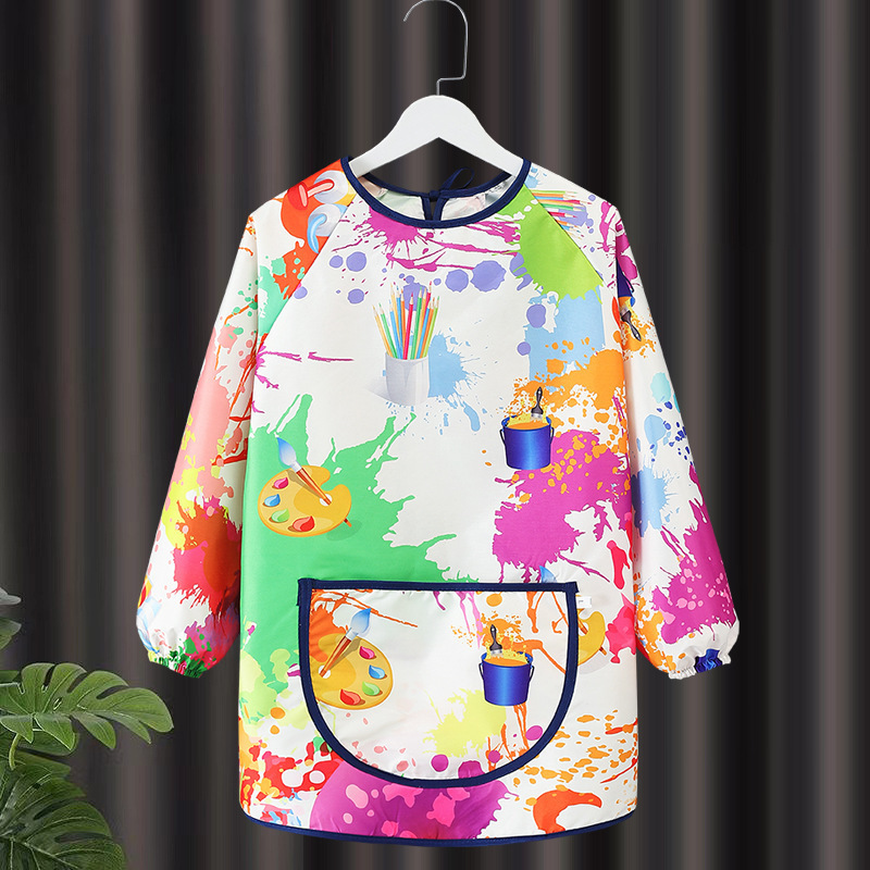 陶芸服書道練習毛筆字油絵子供男の子エプロン女子児童絵画専用防水カバー|undefined