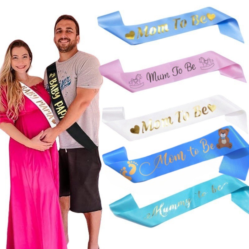 cross-border color cloth mommy to be expectant mother expectant father shoulder belt etiquette belt party ribbon belt babys