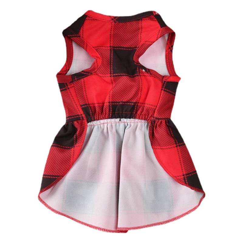 2021 nueva ropa para perros falda a cuadros vestido de princesa ropa para mascotas Teddy Bomei pequeño perro ropa para mascotas