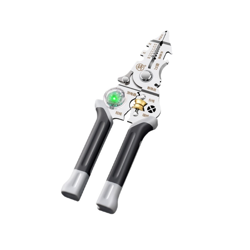 【錫】電気テストペン、多機能ワイヤーストリッパー、新型電気技師専用ワイヤーストリッパー、ワイヤーラッピング、ワイヤーカット、ワイヤー圧着、28 in 1|undefined
