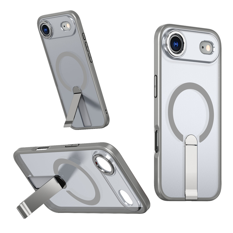 Amazon対応 iPhone17AIR 携帯電話ケース 磁気リング 垂直スタンド Apple 16Pro 落下防止保護カバー|undefined