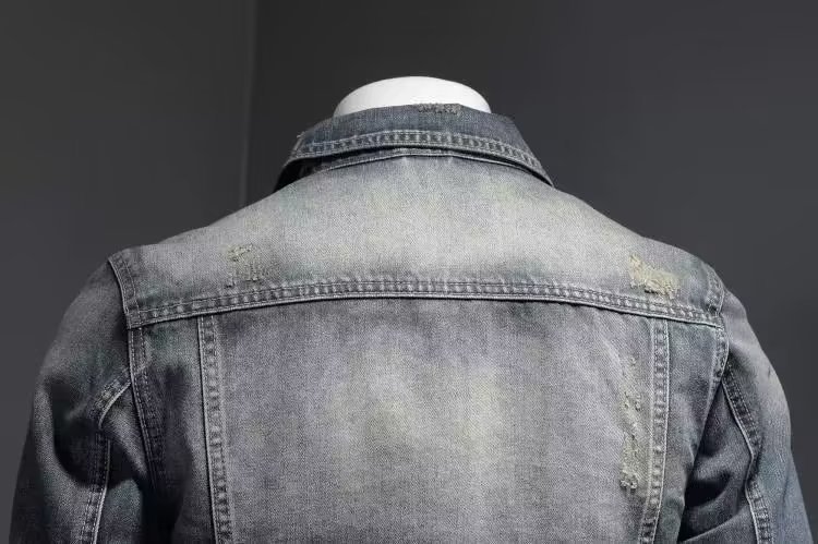 QFV507045555501<2 QFV507045555501<2 Giacca in denim da uomo retrò europeo e americano 2023 taglie forti, vestibilità slim, moda casual, personalità primavera autunno_voghion.com