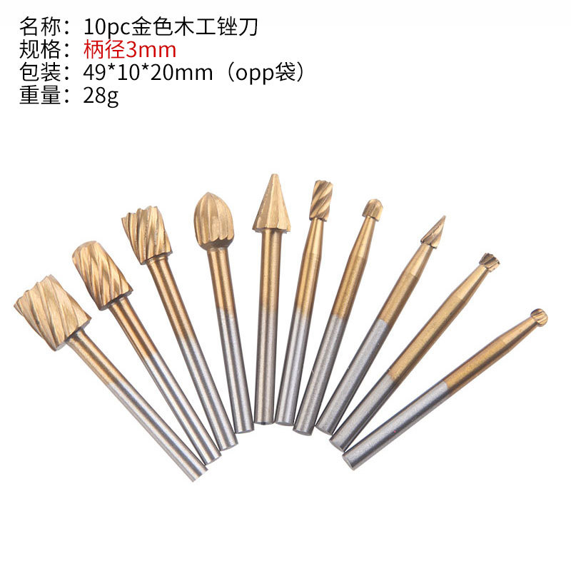 20PC de acero de alta velocidad de carpintería archivo rotativo carpintería fresadora talla de madera de acero de alta velocidad carpintería pequeño archivo rotativo