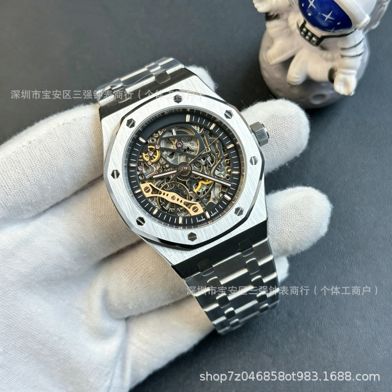 A-P Watch Royal Oak 15407 Fully Automatic Mechanical Watch Waterproof Luminous Steel Belt Men's Cross-Border Export Dropshipping A-P Watch Royal Oak 15407 Fully Automatic Mechanical Watch Waterproof Luminous Steel Belt Men's Cross-Border Export Dropshipping