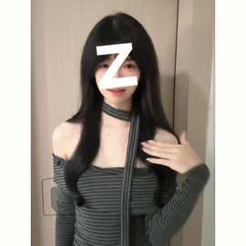 韩系甜辣妹一字肩长袖t恤女修身显瘦上衣