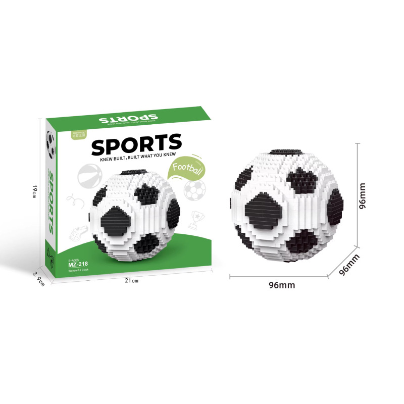Cross-Border Hot-Selling Building Block Football Series, Freely Assembled Educational Toys, Foreign Trade World Cup Gift Models Cross-Border Hot-Selling Building Block Football Series, Freely Assembled Educational Toys, Foreign Trade World Cup Gift Models
