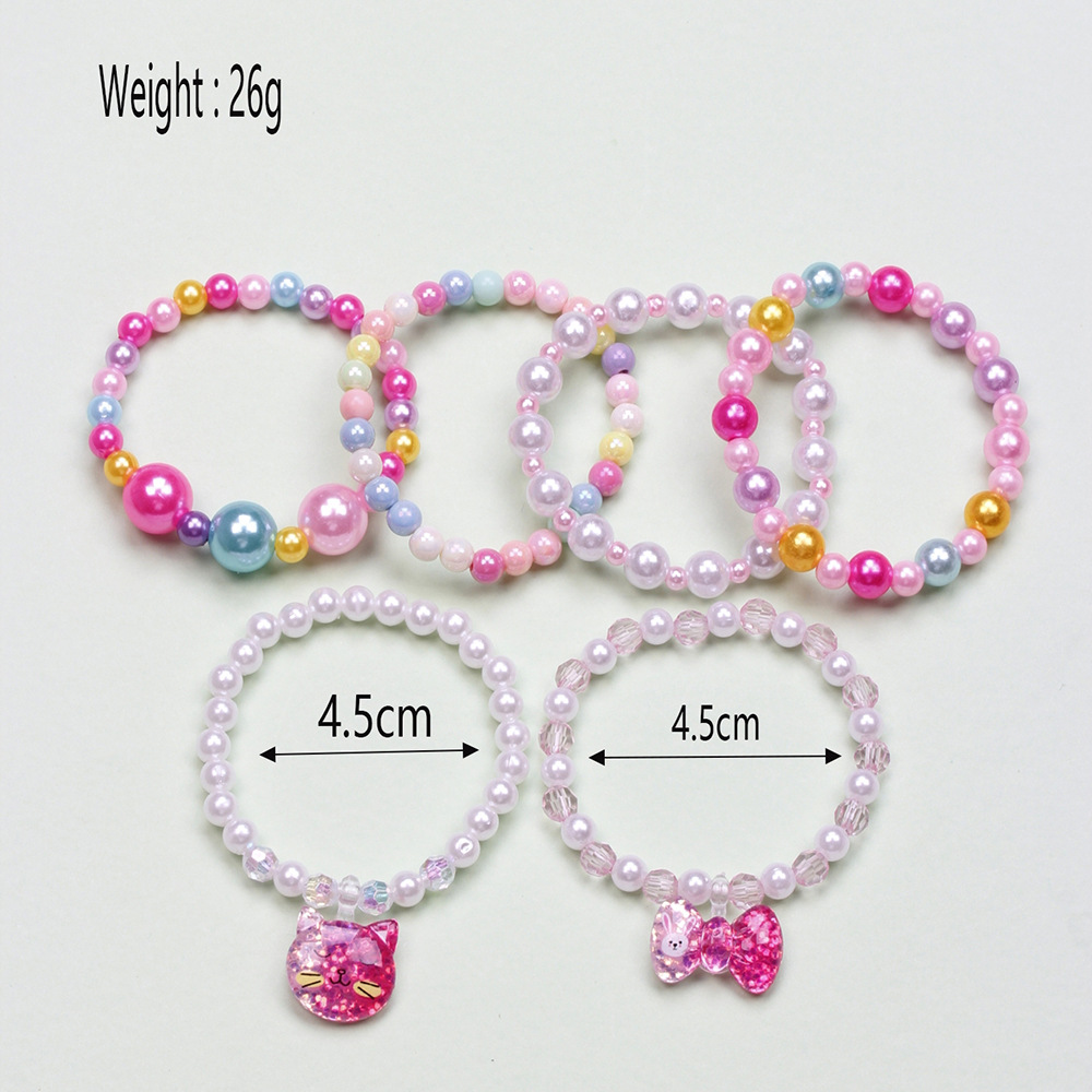Fashion Letter Butterfly Plastic Beaded Kid's Bracelets 6 Pieces display picture 25