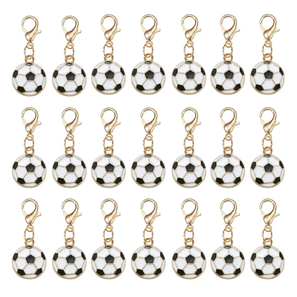 Sports Ball Football Universal Pendant DIY Football Charm Souvenir Keychain Pendant Car Bag Decoration