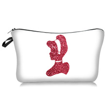 麦豹新款 红色剪影女孩 化妆包 手拿包 洗漱包