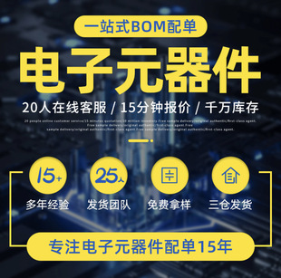 Electronic component with single IC chip one -stop BOM table with single integrated circuit capacitor resistance