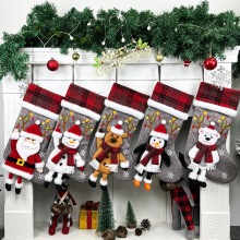 2025昊懋跨境亚马逊圣诞袜子礼物袋圣诞树装饰品雪人圣诞树挂件