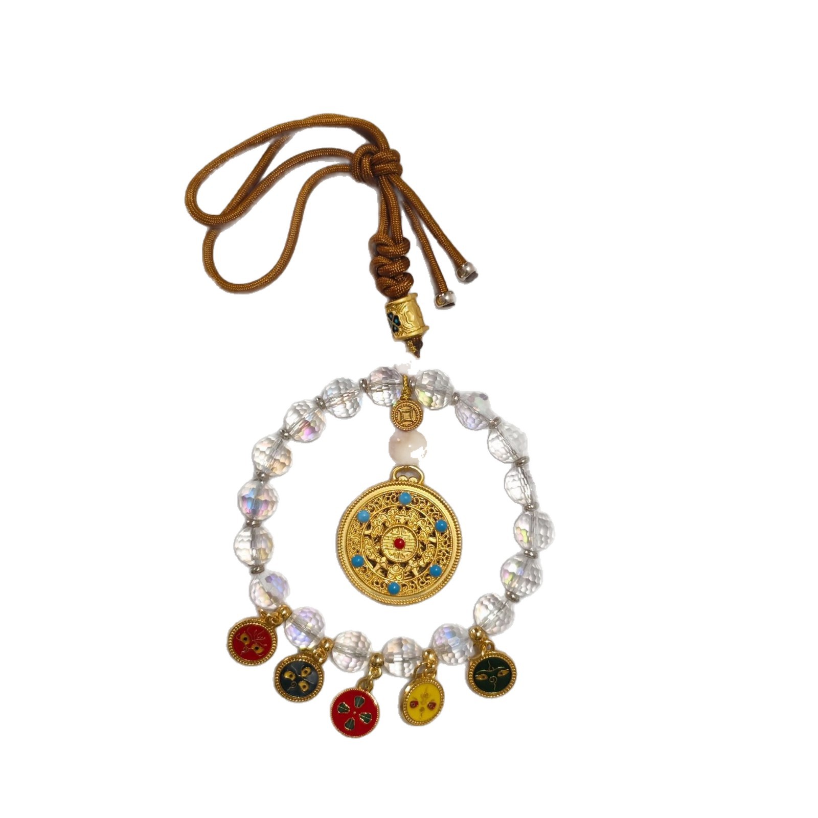 Hangzhou Lingyin Wu Lu Caixin coche colgar colorido ábaco cerradura de automóvil de alta calidad Ping An Nafu Zhaocai colgante de automóvil