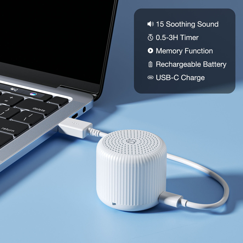 White Noise Sleep Audio Logo Customized Natural Stereo Adjustment Heart Mood Decompression Portable Bluetooth Speaker