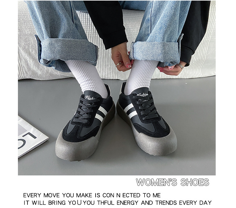 Damen Plateau Sneaker - Modische Koreanische Freizeitschuhe_voghion.com