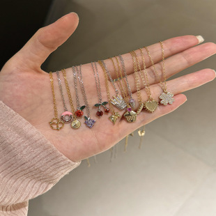 ֱ���¿�S925���y��ŮС�ɾ�����Ʒˮ���������պ���Ůʿ�i���