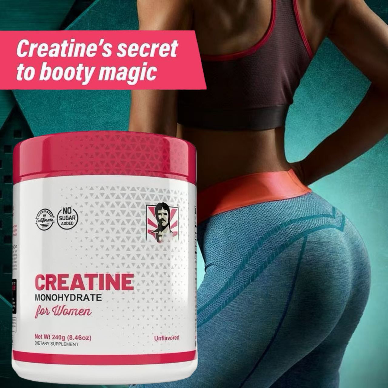 Cross-Border [Ready Stock] Creatine Monohydrate Powder Creatine Women's Collagen Powder Hip Muscle-Building Hot New Product