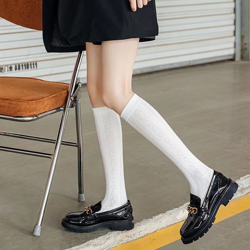 春夏薄款日系JK少女襪韓版網眼潮流小腿襪甜美可愛學院風百搭休閒