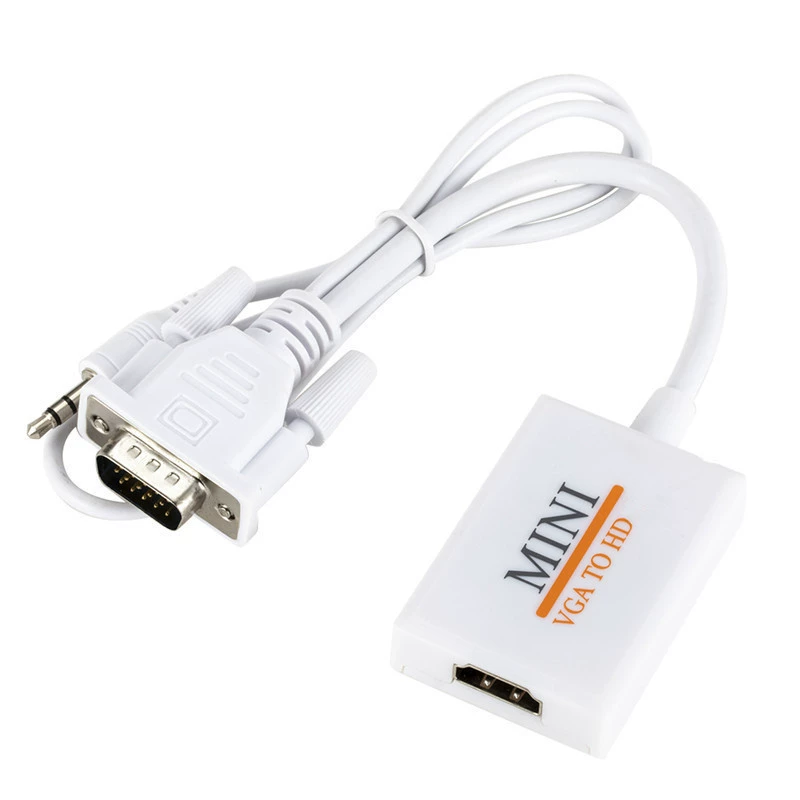 VGA в HDMI преобразователь VGA в HDMI ротор соединение компьютер соединение ТВ дисплей HD ротор разъем