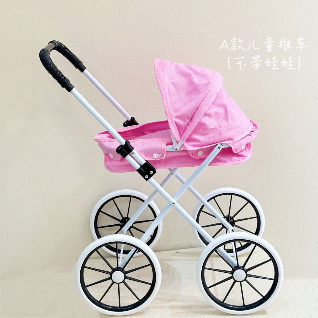 Children's Large Stroller Play House Baby Push Toy Girl Princess Baby Stroller Girl with Doll